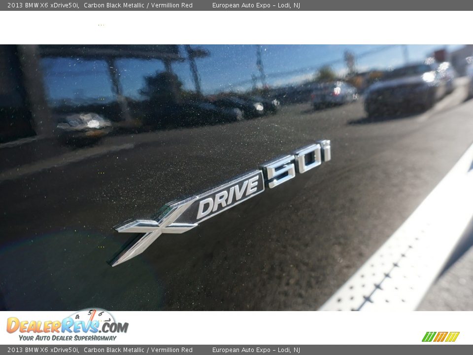 2013 BMW X6 xDrive50i Carbon Black Metallic / Vermillion Red Photo #9