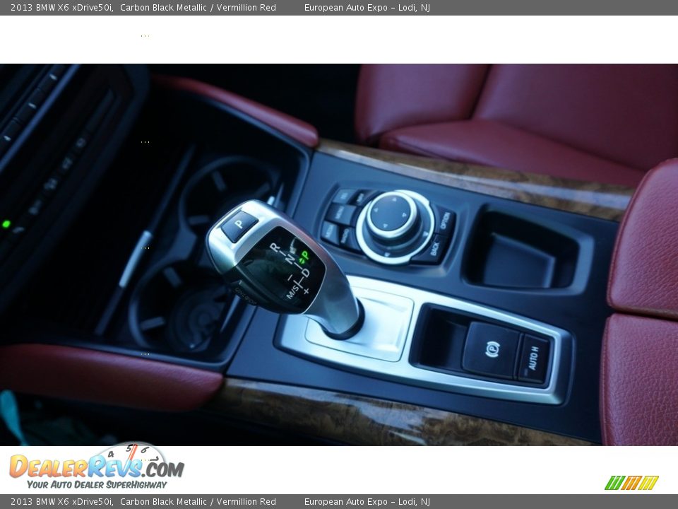 2013 BMW X6 xDrive50i Carbon Black Metallic / Vermillion Red Photo #28