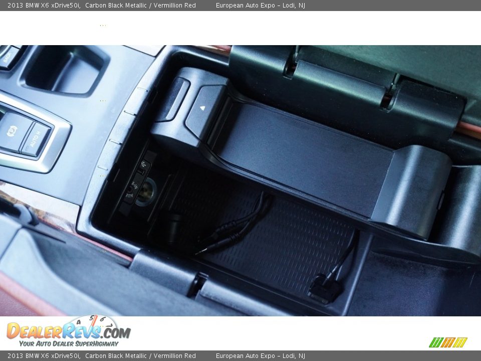 2013 BMW X6 xDrive50i Carbon Black Metallic / Vermillion Red Photo #30