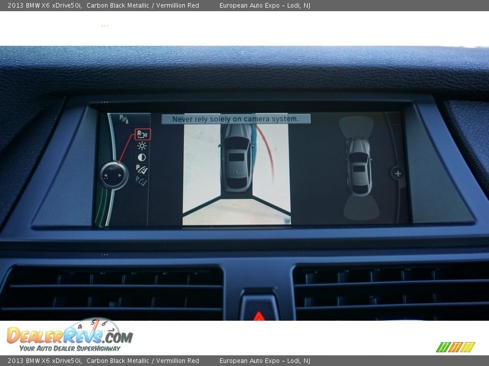 2013 BMW X6 xDrive50i Carbon Black Metallic / Vermillion Red Photo #32