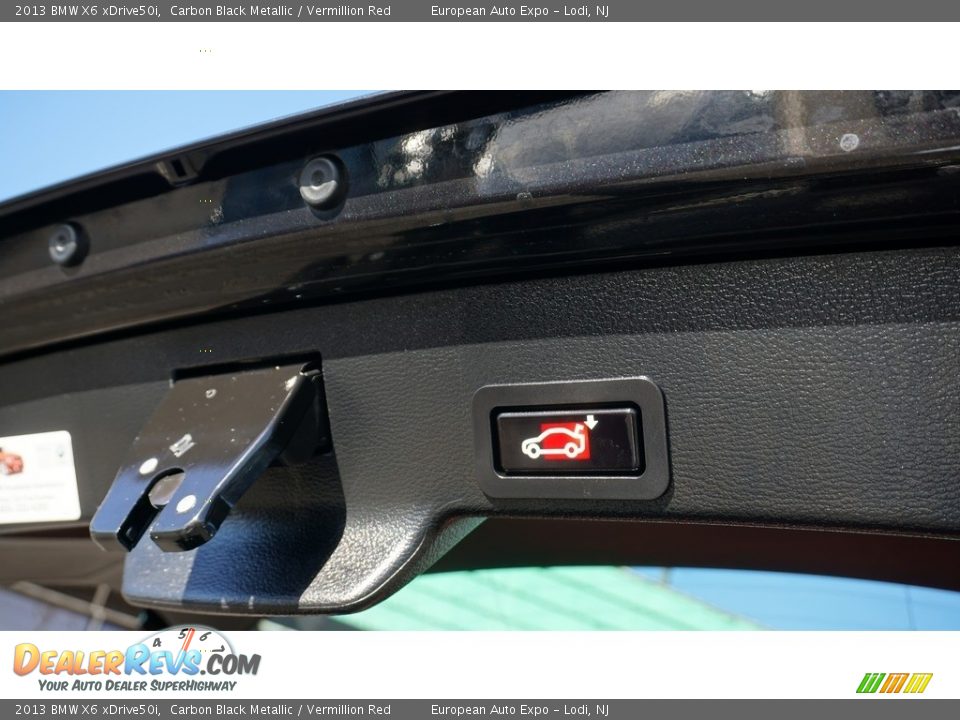 2013 BMW X6 xDrive50i Carbon Black Metallic / Vermillion Red Photo #36