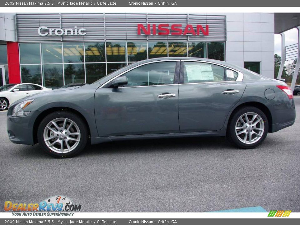 2009 Nissan Maxima 3.5 S Mystic Jade Metallic / Caffe Latte Photo #1
