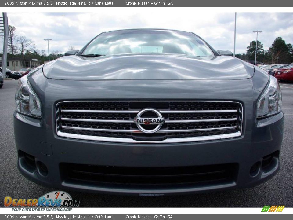 2009 Nissan Maxima 3.5 S Mystic Jade Metallic / Caffe Latte Photo #3