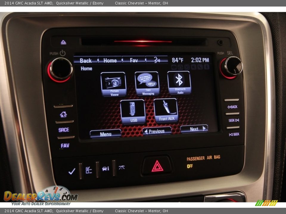 2014 GMC Acadia SLT AWD Quicksilver Metallic / Ebony Photo #10