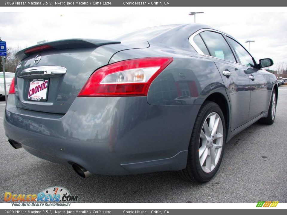 2009 Nissan Maxima 3.5 S Mystic Jade Metallic / Caffe Latte Photo #6
