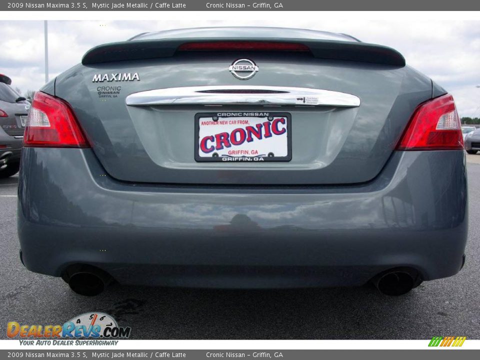 2009 Nissan Maxima 3.5 S Mystic Jade Metallic / Caffe Latte Photo #7