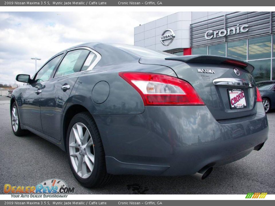 2009 Nissan Maxima 3.5 S Mystic Jade Metallic / Caffe Latte Photo #8