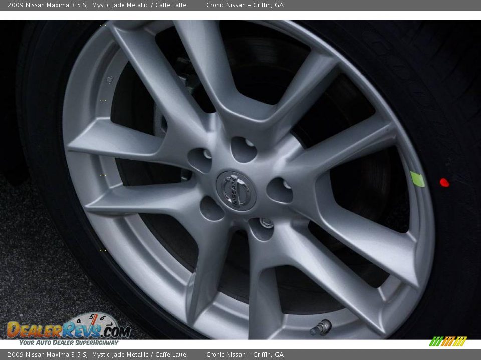 2009 Nissan Maxima 3.5 S Mystic Jade Metallic / Caffe Latte Photo #9