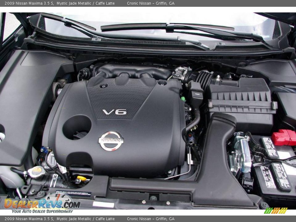 2009 Nissan Maxima 3.5 S Mystic Jade Metallic / Caffe Latte Photo #10