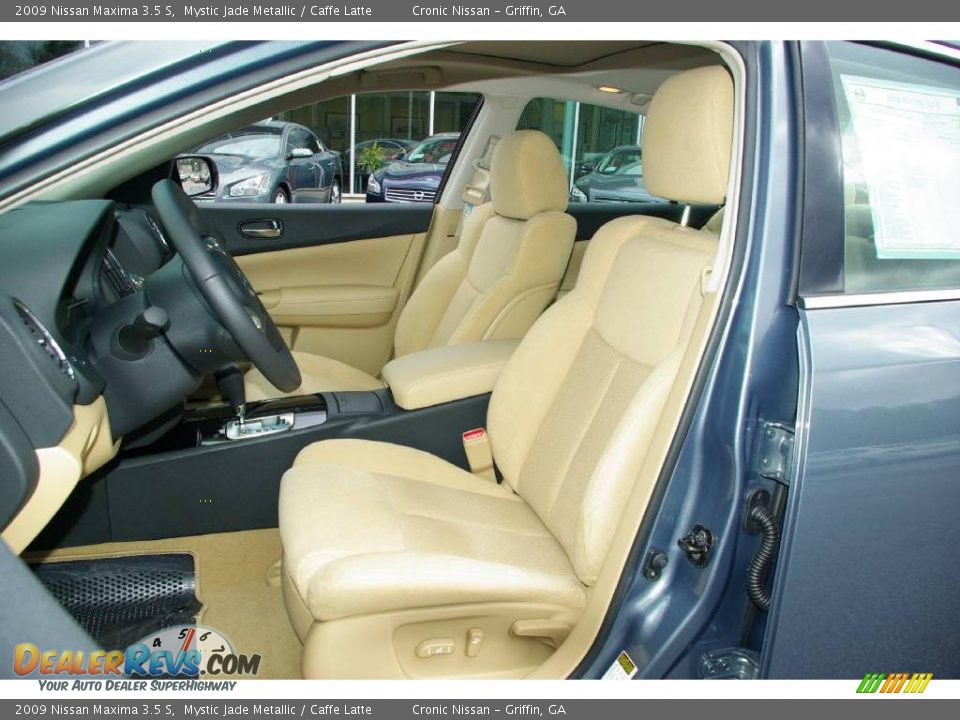 2009 Nissan Maxima 3.5 S Mystic Jade Metallic / Caffe Latte Photo #11
