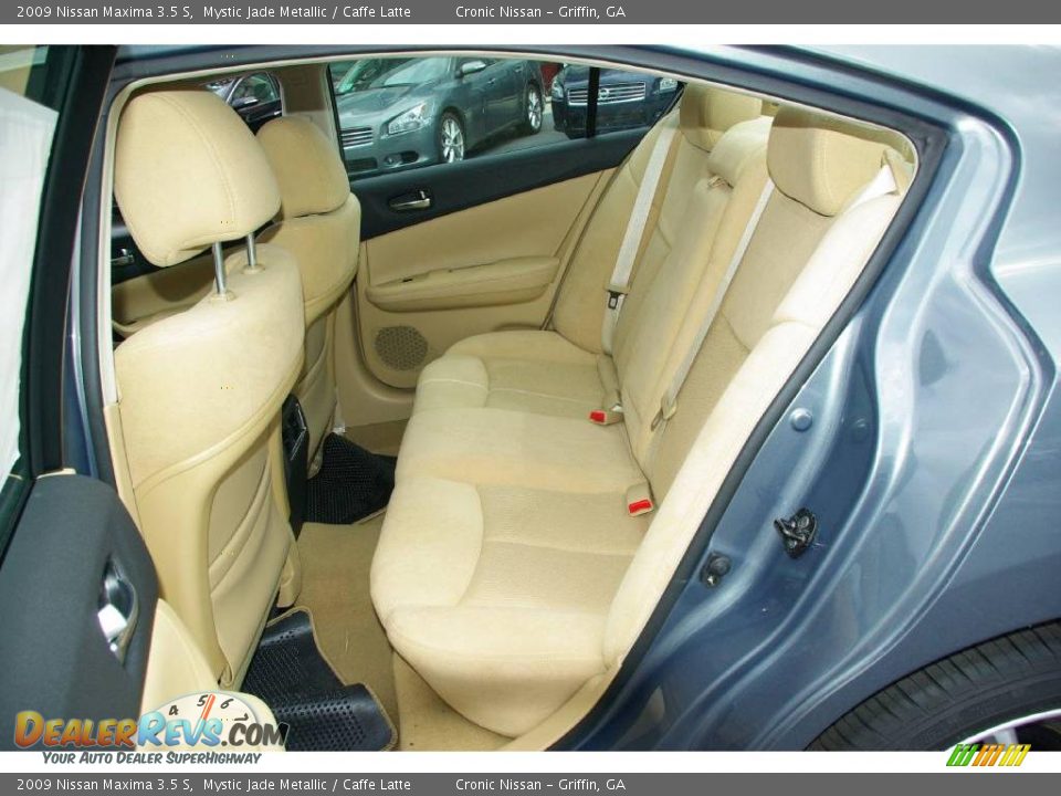 2009 Nissan Maxima 3.5 S Mystic Jade Metallic / Caffe Latte Photo #13