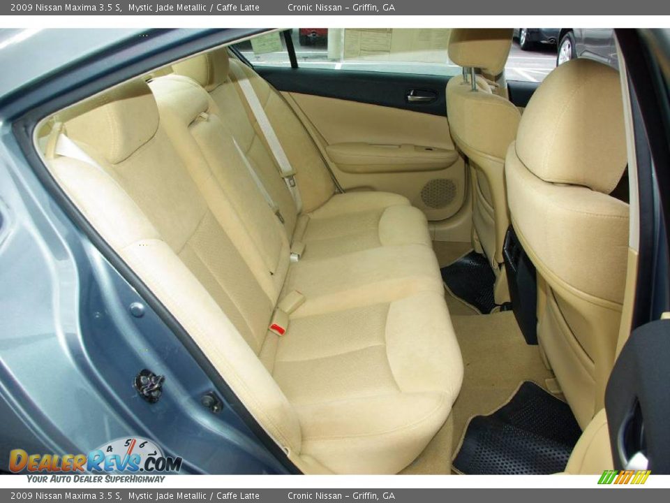 2009 Nissan Maxima 3.5 S Mystic Jade Metallic / Caffe Latte Photo #14