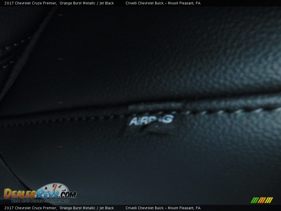 2017 Chevrolet Cruze Premier Orange Burst Metallic / Jet Black Photo #13