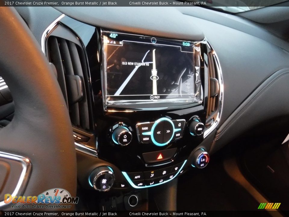 2017 Chevrolet Cruze Premier Orange Burst Metallic / Jet Black Photo #17
