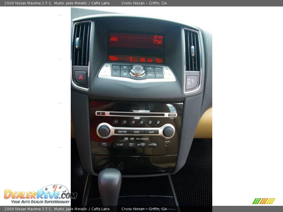 2009 Nissan Maxima 3.5 S Mystic Jade Metallic / Caffe Latte Photo #19