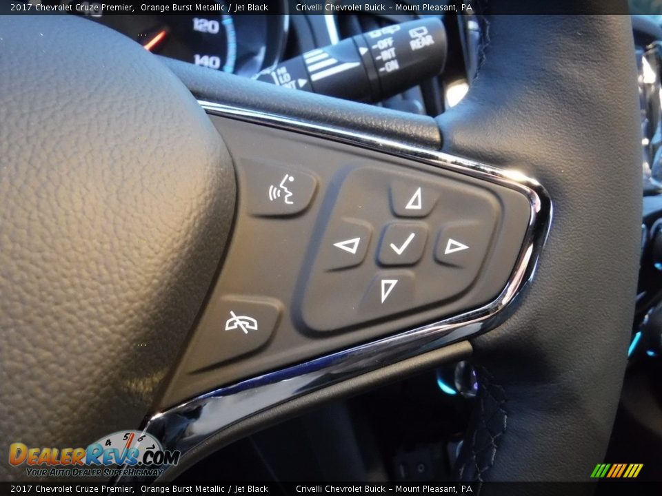 2017 Chevrolet Cruze Premier Orange Burst Metallic / Jet Black Photo #24