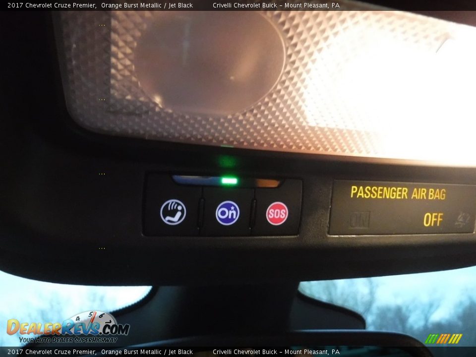 2017 Chevrolet Cruze Premier Orange Burst Metallic / Jet Black Photo #25