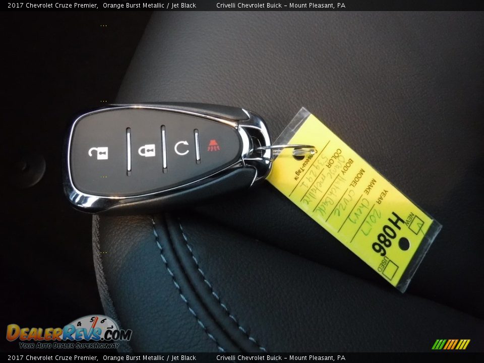 2017 Chevrolet Cruze Premier Orange Burst Metallic / Jet Black Photo #29