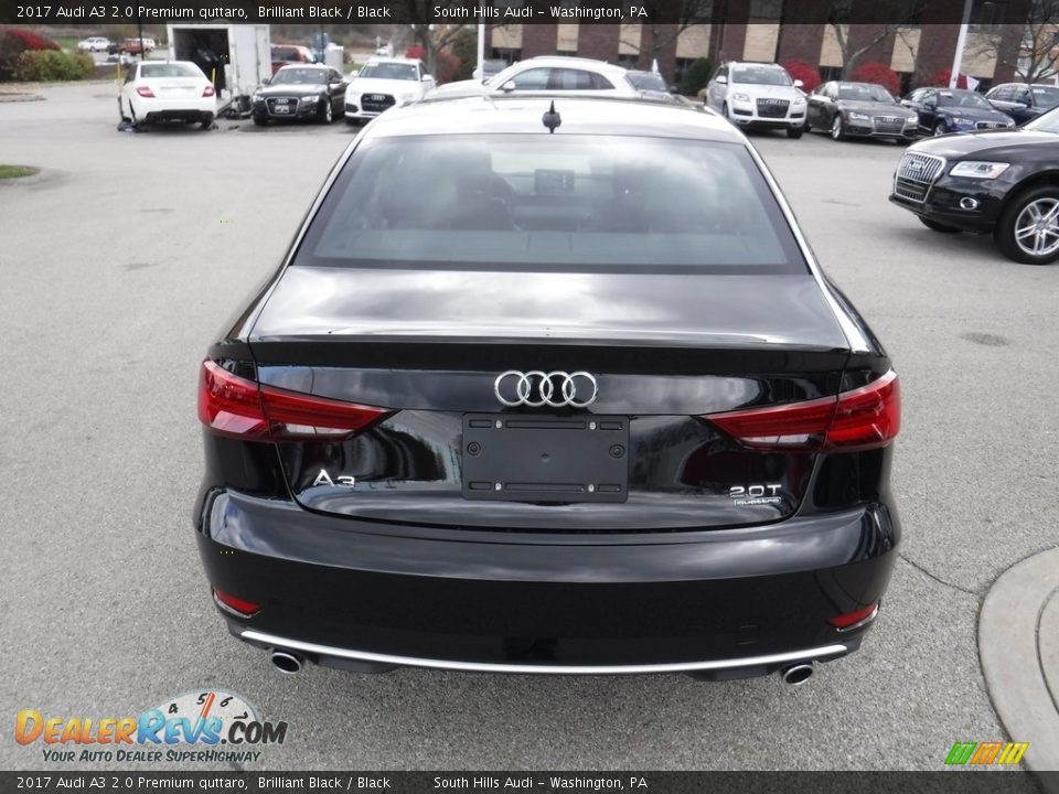 2017 Audi A3 2.0 Premium quttaro Brilliant Black / Black Photo #12