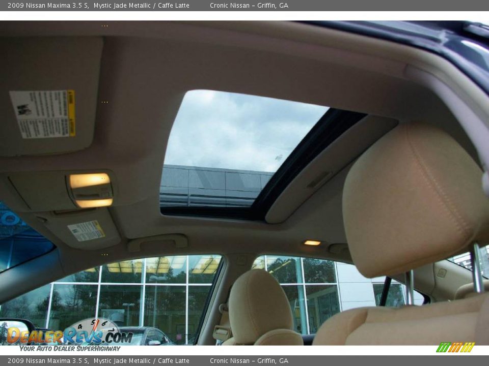 2009 Nissan Maxima 3.5 S Mystic Jade Metallic / Caffe Latte Photo #23