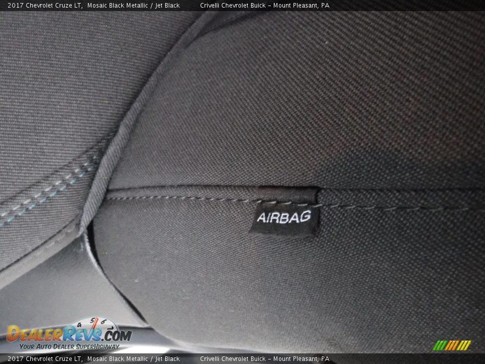 2017 Chevrolet Cruze LT Mosaic Black Metallic / Jet Black Photo #14
