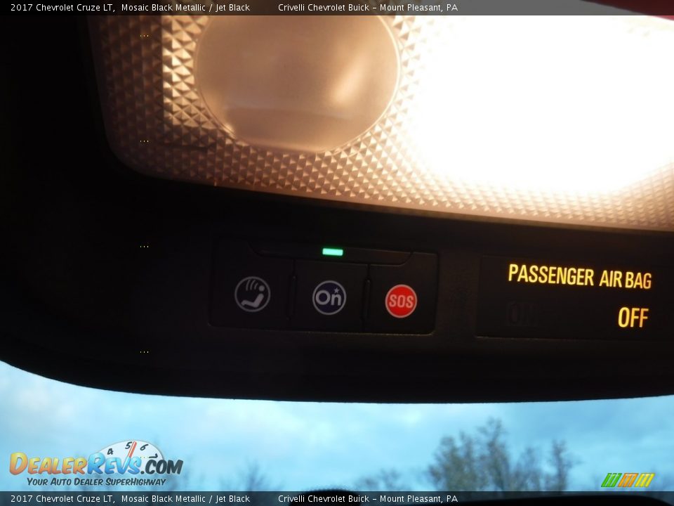 2017 Chevrolet Cruze LT Mosaic Black Metallic / Jet Black Photo #19