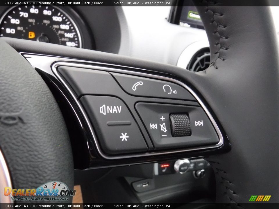2017 Audi A3 2.0 Premium quttaro Brilliant Black / Black Photo #28