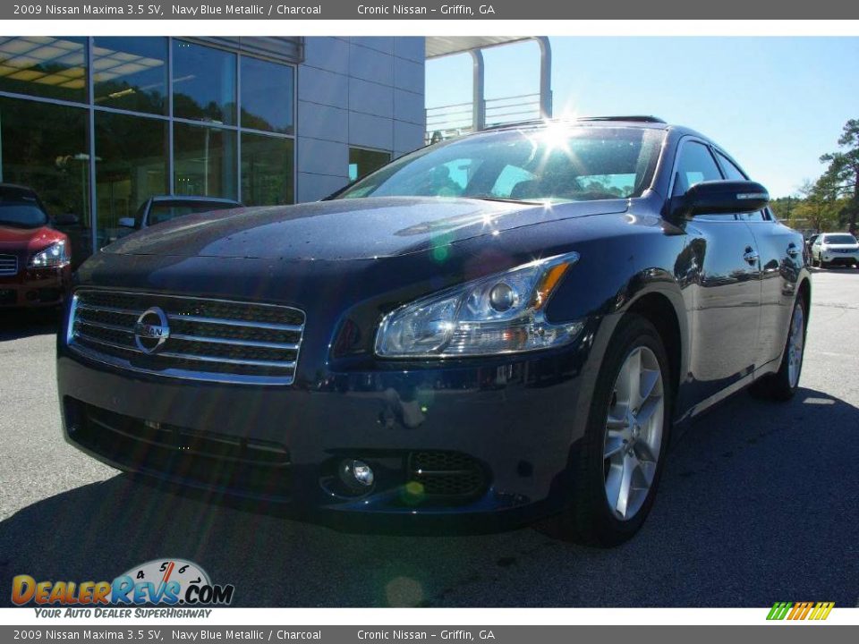 2009 Nissan Maxima 3.5 SV Navy Blue Metallic / Charcoal Photo #2
