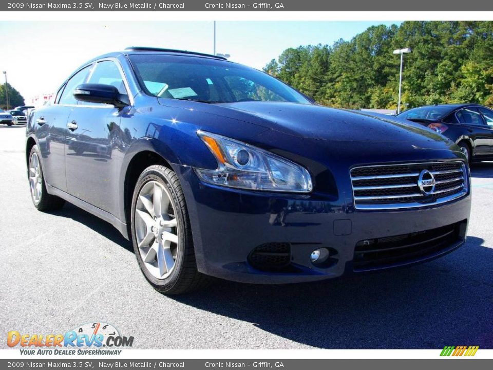 2009 Nissan Maxima 3.5 SV Navy Blue Metallic / Charcoal Photo #4