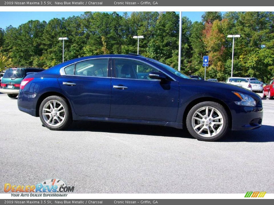 2009 Nissan Maxima 3.5 SV Navy Blue Metallic / Charcoal Photo #5