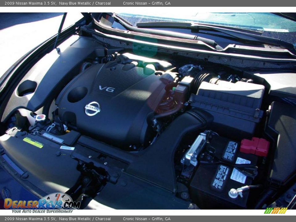2009 Nissan Maxima 3.5 SV Navy Blue Metallic / Charcoal Photo #10