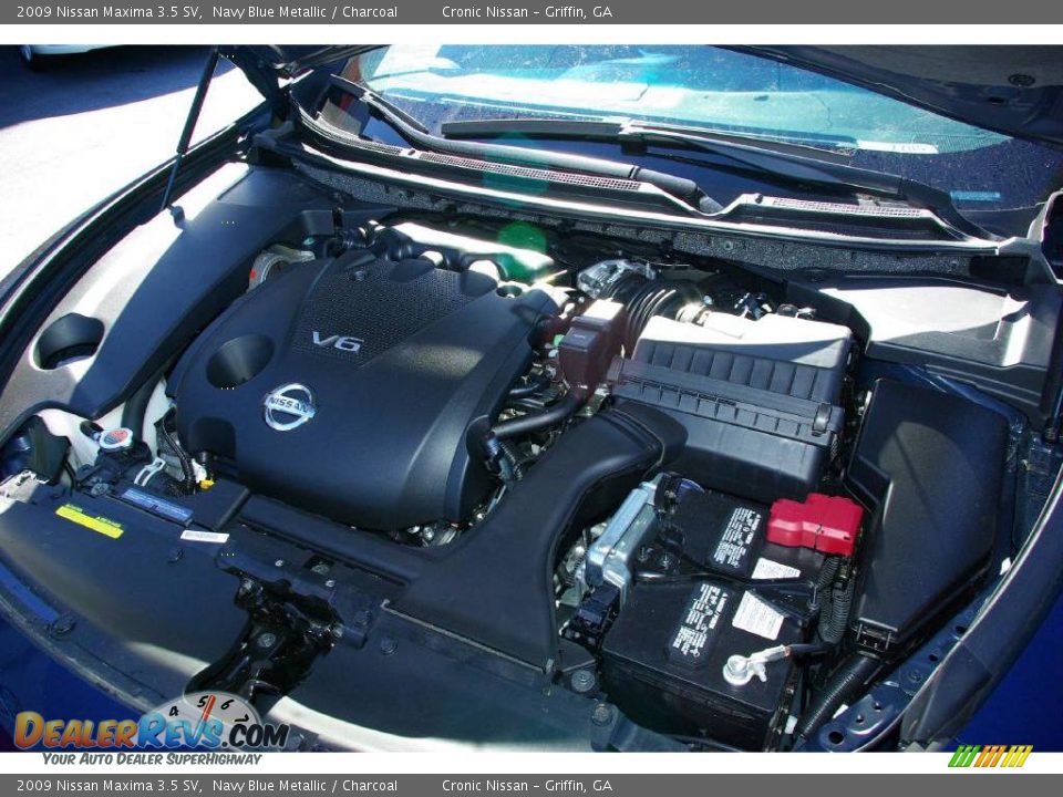 2009 Nissan Maxima 3.5 SV Navy Blue Metallic / Charcoal Photo #12