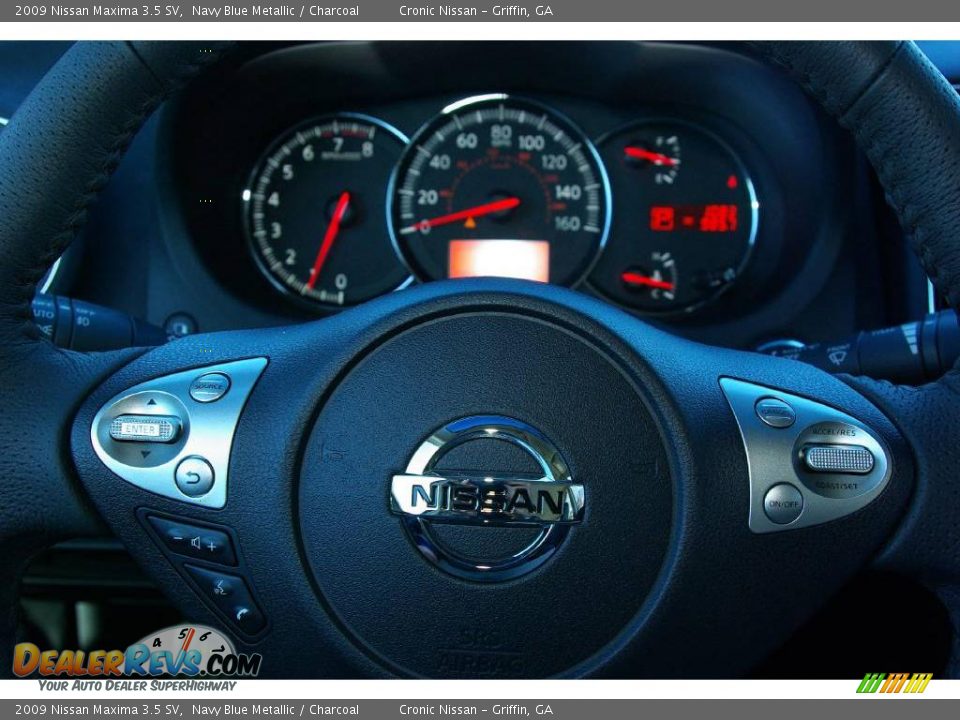 2009 Nissan Maxima 3.5 SV Navy Blue Metallic / Charcoal Photo #18
