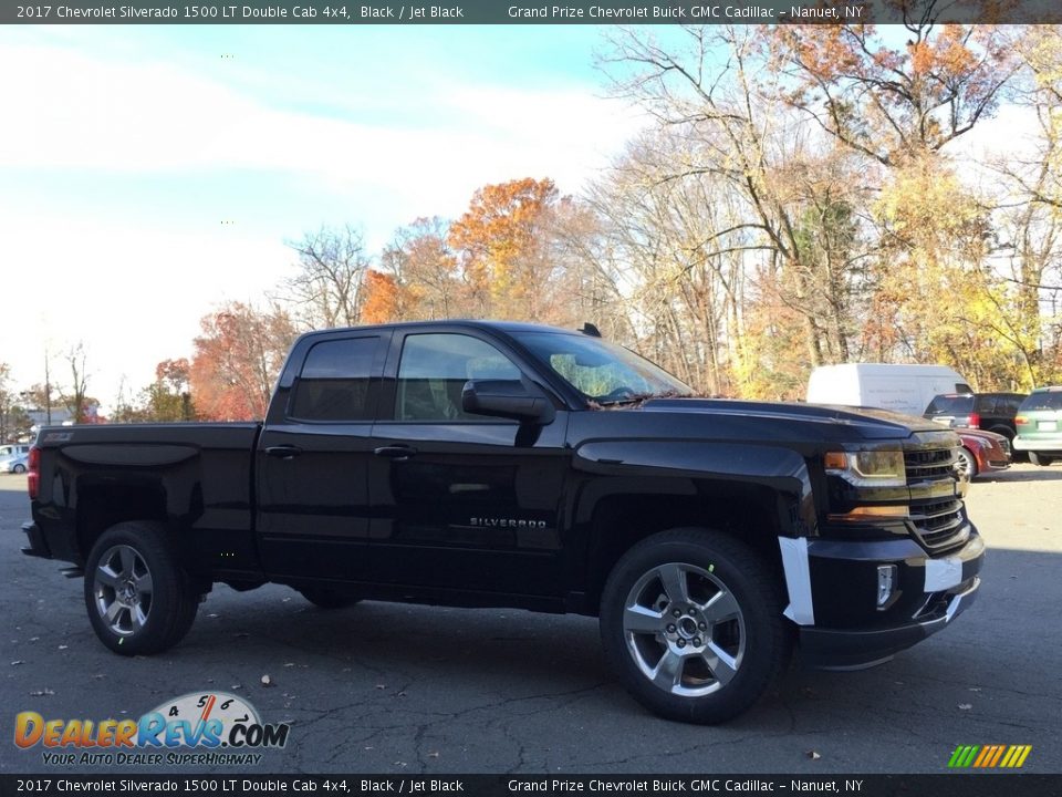 2017 Chevrolet Silverado 1500 LT Double Cab 4x4 Black / Jet Black Photo #3