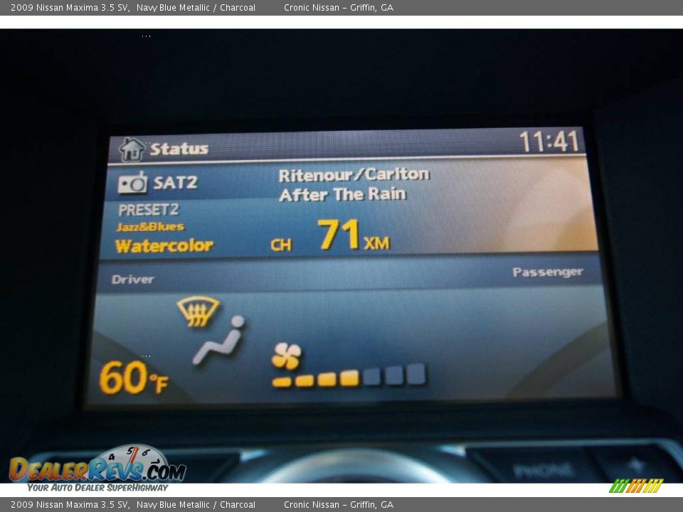 2009 Nissan Maxima 3.5 SV Navy Blue Metallic / Charcoal Photo #22