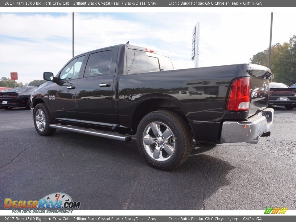 Brilliant Black Crystal Pearl 2017 Ram 1500 Big Horn Crew Cab Photo #5