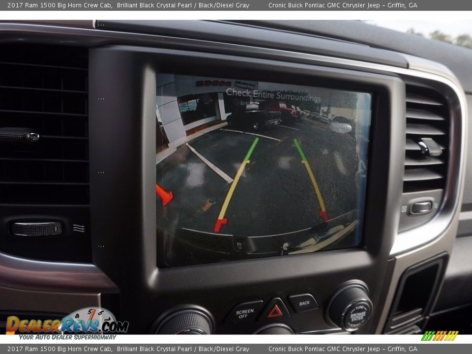 2017 Ram 1500 Big Horn Crew Cab Brilliant Black Crystal Pearl / Black/Diesel Gray Photo #15
