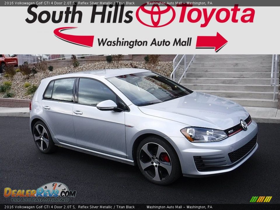 2016 Volkswagen Golf GTI 4 Door 2.0T S Reflex Silver Metallic / Titan Black Photo #1