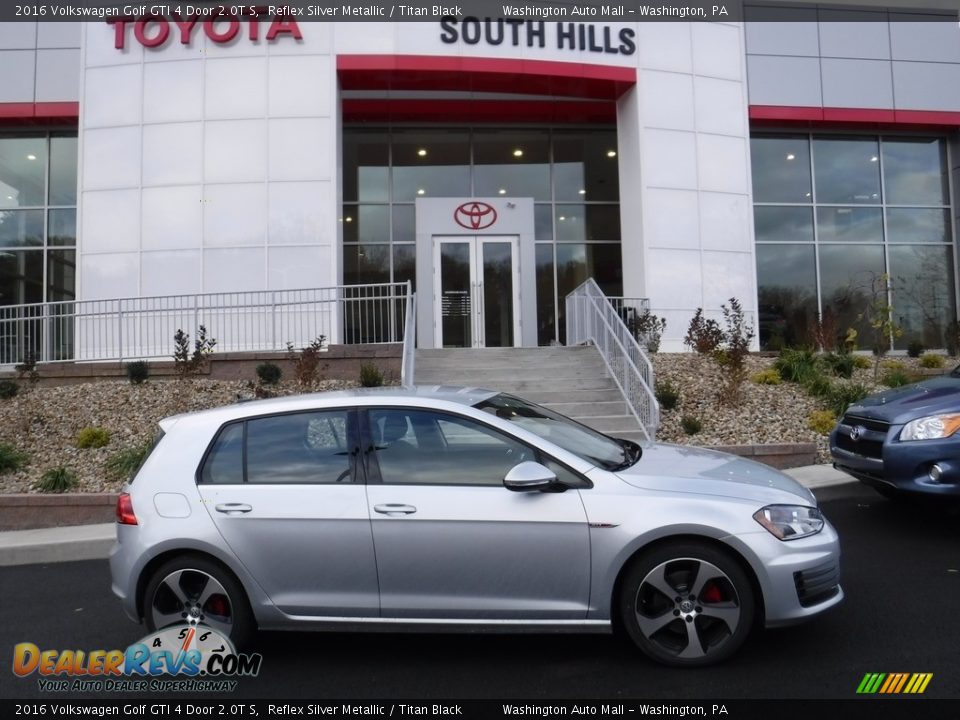 2016 Volkswagen Golf GTI 4 Door 2.0T S Reflex Silver Metallic / Titan Black Photo #2