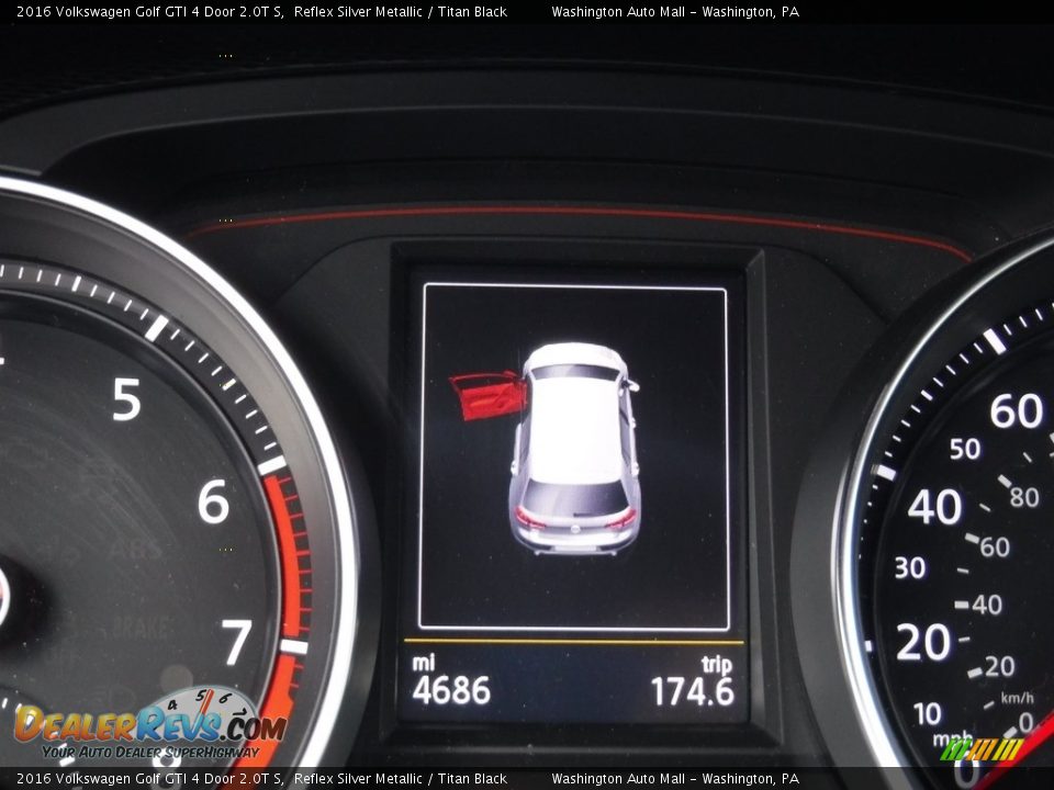 2016 Volkswagen Golf GTI 4 Door 2.0T S Reflex Silver Metallic / Titan Black Photo #25