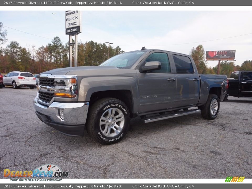 2017 Chevrolet Silverado 1500 LT Crew Cab Pepperdust Metallic / Jet Black Photo #3