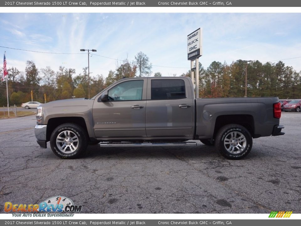 2017 Chevrolet Silverado 1500 LT Crew Cab Pepperdust Metallic / Jet Black Photo #4