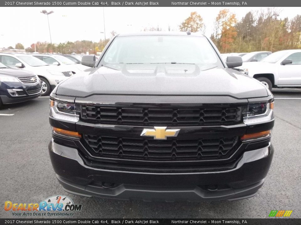 2017 Chevrolet Silverado 1500 Custom Double Cab 4x4 Black / Dark Ash/Jet Black Photo #2