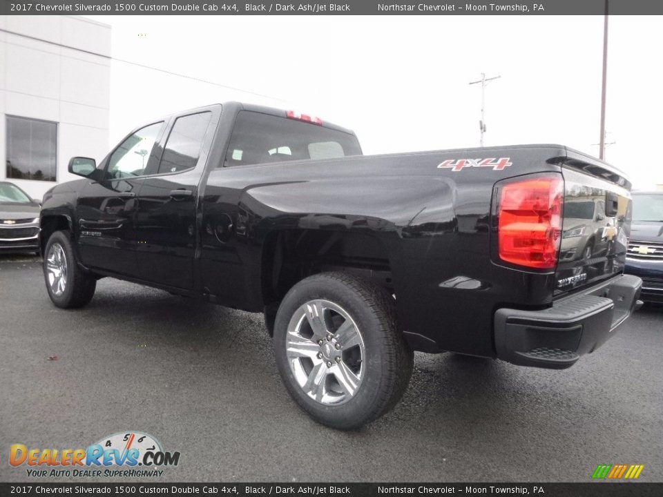 Black 2017 Chevrolet Silverado 1500 Custom Double Cab 4x4 Photo #8