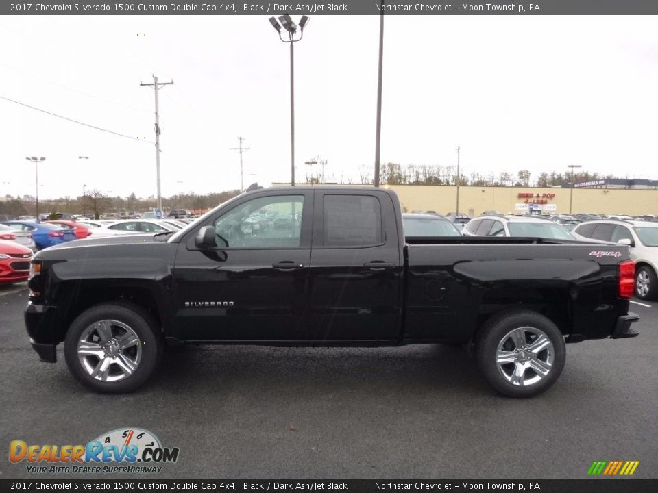 Black 2017 Chevrolet Silverado 1500 Custom Double Cab 4x4 Photo #9