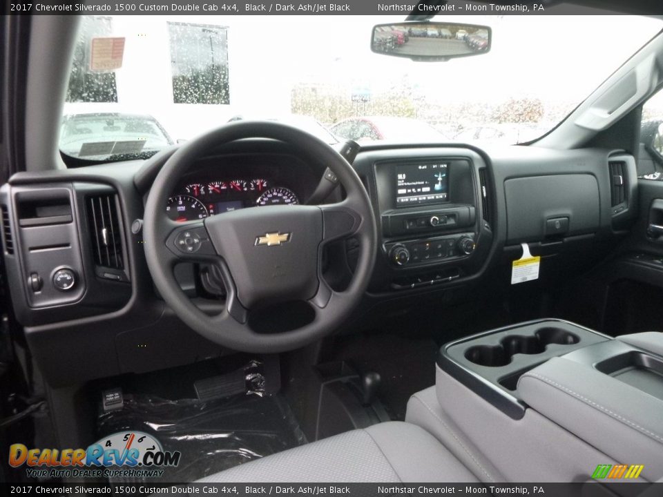 Dark Ash/Jet Black Interior - 2017 Chevrolet Silverado 1500 Custom Double Cab 4x4 Photo #13