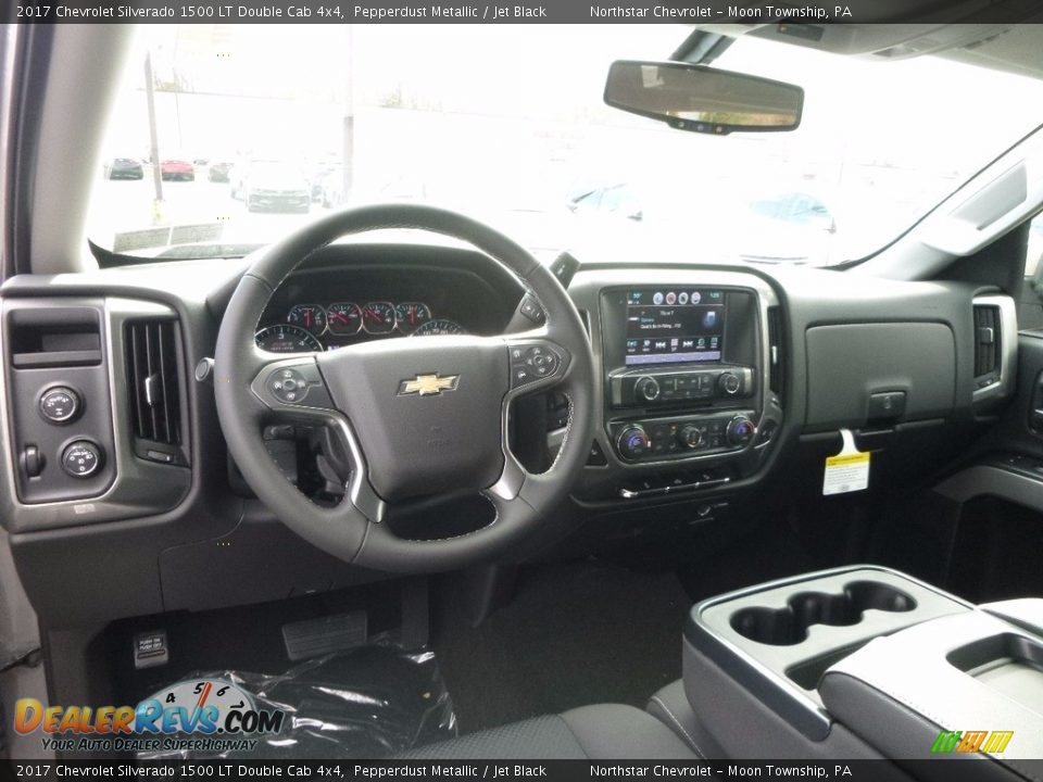 Jet Black Interior - 2017 Chevrolet Silverado 1500 LT Double Cab 4x4 Photo #12