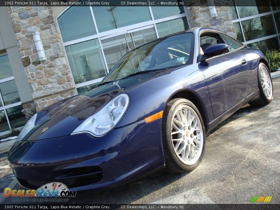 2002 Porsche 911 Targa Lapis Blue Metallic / Graphite Grey Photo #3