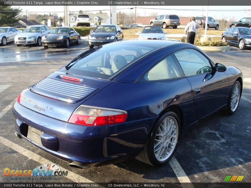 2002 Porsche 911 Targa Lapis Blue Metallic / Graphite Grey Photo #7