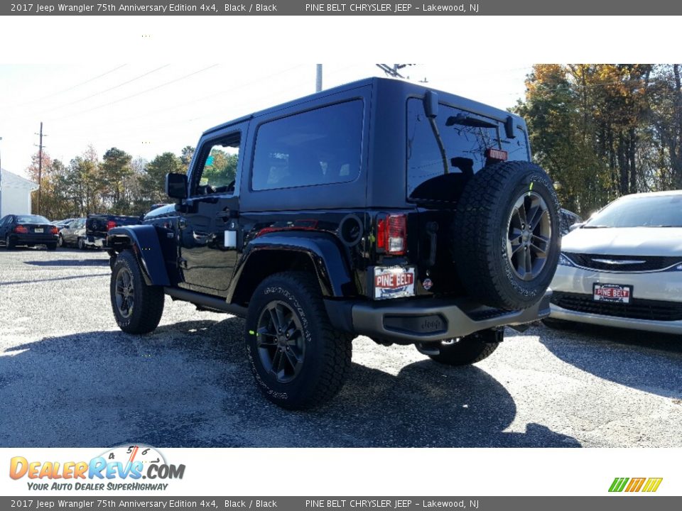 2017 Jeep Wrangler 75th Anniversary Edition 4x4 Black / Black Photo #4